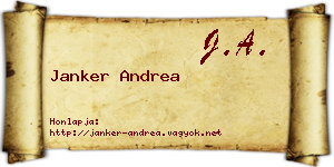 Janker Andrea névjegykártya